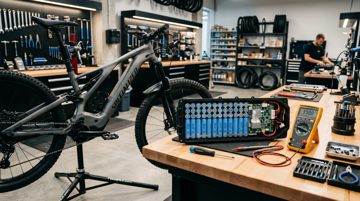 Elektrokolo Specialized a rozebraná rámová baterie